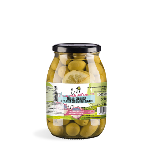 Olive verdi Bella di Cerignola condite in salamoia - Cannone Alimentari